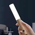 Miniatyrbild 5 av 5: Magnetisk nattlampa sladdlös rörelsesensor uppladdningsbar väggmonterad ficklampa för sovrum hall trappor (vit askträ 1 st)