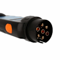 Miniatyrbilde 5 av 5: 7-pins tilhenger testerverktøy, 7-pins 12V drag tilhenger strip plugg tilkobling tester diagnostisk tester svart