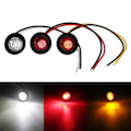 Miniatyrbillede 4 af 9: 10x Lastbil Bus Båd Trailer Sidemarkeringslys Lampe 3LED Markeringslys Rødt dæksel rødt lys