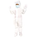Miniatyrbillede 1 af 2: Sikkerhedsbeskyttelsesdragt Engangs Overall Støvtæt Beklædning Nonwoven Åndbar Isolationsdragt Arbejdsdragt Heldragt Kostume Til Børn Chi White Height 150-160cm