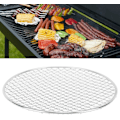 Pikkukuva 4 / 4: Pyöreä ruostumattomasta teräksestä valmistettu grilliritilä 33 cm, kestävä pyöreä grilliritilä tasaisella kypsennyksellä grillaamiseen, leivontaan ja höyryttämiseen