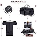 Miniatyrbilde 3 av 5: Rullende klesposer for reise, konvertibel duffel klespose rullebagger, 100% splitter ny Black