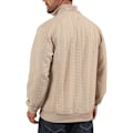 Miniatyrbild 3 av 3: Halv dragkedja tröjor för män stickad pullover jumper långärmad jacquard tröjor khaki