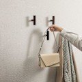 Pikkukuva 6 / 6: Puinen 4 kpl vaatekoukku seinälle asennettava, luonnollinen yksinkertainen puinen pyykkipoika seinälle asennettava vintage yksittäinen järjestäjä ripustin puinen vaateripustin