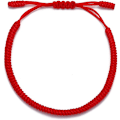 Miniatyrbillede 2 af 2: Håndlavet armbånd + Buddhistisk gave! til kvinder, mænd, teenagere. Justerbar størrelse! Venskabsgave. Håndlavet reb vævet chakra armbånd Red