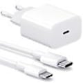 Miniatyrbilde 2 av 3: 2-pakning - Lader for iPhone Adapter+Kabel 20W USB-C Hurtiglader Hvit one size
