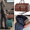 Miniatyrbilde 4 av 5: Rullende klesposer for reise, konvertibel duffel klespose rullebagger, 100% splitter ny Brown