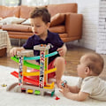 Miniatyrbillede 2 af 4: Træ Bilgarage Legetøj - Racerrampe - Pædagogisk - 2 år - Blandet
