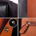Miniatyrbillede 4 af 7: Store damehåndtasker, dametaske, PU læder crossbody taske, dame mode shopper taske til shopping, fest, rejser, arbejde Azul Claro
