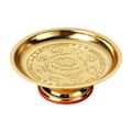 Miniatyrbild 1 av 5: Fruktskål med fot, Bordsdekoration, Dekorativ bricka, Offerplatta, Buddhistisk fruktplatta, Offerskål för Buddha 7 inch