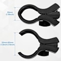 Miniatyrbillede 4 af 5: Sæt med 4 alsidige mikrofonklemmer til mikrofoner OD 32 mm til 60 mm, med 5/8\" til 3/8\" skrueadapter