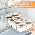 Miniatyrbild 2 av 5: Snackbox, kakbox, uppdelad serveringsbricka, rese-snackbricka, används för att förvara godis, nötter, snacks, frukt, kex, desserter (8 fack)