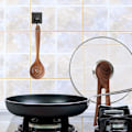 Miniatyrbilde 4 av 5: Suppeøse i tre, tresleiv for non-stick, tresleiv, med sklisikkert håndtak, for suppeøse, suppesil i teak