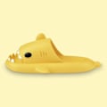 Miniatyrbild 4 av 7: Hajtofflor för pojkar och flickor, Shark Flip Flops för män och kvinnor, Shark Slippers, Bekväma halkfria pool-hajsandaler med tjock sula för sommaren Yellow 40/41
