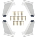 Miniatyrbillede 1 af 5: 4 stk. møbelben, skrå møbelben i aluminium, udskiftning af sofaben, hvid, 80 mm