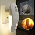 Miniatyrbillede 2 af 4: LED Natlampe Natlys Stikkontakt Sensor Bevægelsesdetektor, Varm Gul Orientering Lampe