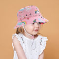 Miniatyrbilde 2 av 3: Barnesolhatt Justerbar Solhatt Pustende Strandhatt For Gutter Jenter_ll 12-24 Måneder Pink Unicorn