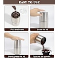Miniatyrbilde 4 av 4: Kaffebønnekvern i rustfritt stål for kaffe, espresso, latte, mokka, ett-trykks kvern for urter, krydder, korn og mer