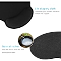 Miniatyrbilde 3 av 6: Musematte med håndleddsstøtte, Ergonomisk minneskum håndleddsstøtte Sklisikker gummibase for datamaskin og kontor 25x23 Håndledd Svart1