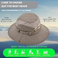 Miniatyrbild 4 av 4: Solhatt i bomull UV-skydd Sommarhattar Strandhatt Safari Boonie Hatt Hopfällbar Fiskehatt med Andningsbart Mesh och Justerbar Hakrem Khaki