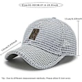 Miniatyrbillede 3 af 3: Unisex Åndbar Fuld Mesh Hat, Hurtigtørrende Løbehat, Sommer Mesh Baseball Cap Justerbar Kølende Vandsportshat Light grey
