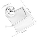 Miniatyrbillede 2 af 5: 1 stk. Toiletpapirholder, Toiletpapirholder med låg, Vandtæt toiletpapirholder med sugekopmontering til hjemmet, hotel, badeværelse, opbevaringsrulleholder