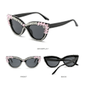 Miniatyrbillede 4 af 4: Solbriller - Cateye Retro - UV400 Beskyttelse - Rhinestones - Kvinder