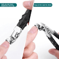 Miniatyrbillede 3 af 4: Outfany Master Clipper-Pro, Negleklipper til hårde og tykke tånegle, Ergonomisk negleklipper med vinklet hoved til ældre (1 stk.)