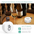 Miniatyrbild 3 av 4: 2 st Trådlös Termometer Hygrometer, Mini Bluetooth 5.0 Fuktighetssensor med Dataexport & Varningar för iOS Android