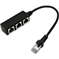 Pikkukuva 1 / 4: RJ45 1–3 Ethernet LAN -verkkokaapelin jakaja 3-suuntainen jatkoadapteriliitin-235