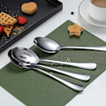 Miniatyrbillede 4 af 4: Serveringsskeer 4 stk., Serveringsske, Inkluderer 2 Serveringsskeer og 2 Hulskeer, Serveringsredskaber i Rustfrit Stål Silver