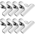 Miniatyrbillede 1 af 6: 8 stk. Bulldog Clips, 7,6 cm brede Binder Clips, Sølvfarvede Rustfri Stålclips til Organisering af Filer, Fotos, Tasker, Papirer, Clips