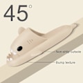Miniatyrbild 3 av 7: Hajtofflor för pojkar och flickor, Shark Flip Flops för män och kvinnor, Shark Slippers, Bekväma halkfria pool-hajsandaler med tjock sula för sommaren Beige 40/41