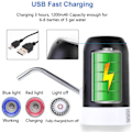 Miniatyrbillede 3 af 4: Automatisk vanddispenser - USB genopladelig pumpe - Kompatibel med 7,5-19 liter - Bærbar - Sort