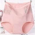 Plus Size Hög Midja Underkläder Kvinnor Bekväm Bomull Mjuk Elastisk Sömlös rosa 2XL pink 2XL