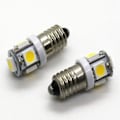 Miniatyrbild 4 av 5: 10-pack E10 9v kallvita 5smd 5w LED-lampor (kallvita, 9v)