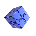 Miniatyrbild 2 av 5: Metall Infinity Cube Anti Stress Aluminiumlegering Lätt att Spela Kontor Flip Cubic Fidget Toy genshin Vuxna Ångest Relief qiyi custom