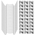 Miniatyrbillede 1 af 4: 100 stk. rustfri stål drivhus glasrude fastgørelsesclips (med 50 drivhusglas W-trådclips og 50 drivhusglas Z-overlapningsclips)-Yvan