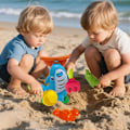 Miniatyrbillede 2 af 4: Strandlegetøj til småbørn | Udendørs strandlegetøj med dyreforme | Sandkasselegesæt til udendørs vandland, poolparty, camping og rejser