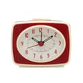 Retro tyst väckarklocka, röd, 7,6 cm