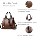 Miniatyrbillede 6 af 7: Damehåndtasker, Elegant Tote Bag med Top-Håndtag, Skuldertaske, Patent Læder Håndtaske, Arbejdstaske til Damer Café