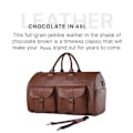 Miniatyrbilde 3 av 5: Rullende klesposer for reise, konvertibel duffel klespose rullebagger, 100% splitter ny Brown
