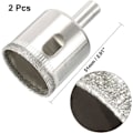 Miniatyrbilde 3 av 5: 2 stk Diamantbor Bor Hull Sag for Keramisk Marmor Glass Flis 30mm