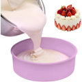 Miniatyrbillede 1 af 3: Springform silikone pan beskytter til runde pander, silikone tilbehør der forhindrer vand i at trænge ind i springformen (20 cm pink) Light purple