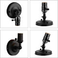 Miniatyrbillede 3 af 3: Retro Lampeholder, Retro Væglampeholder med Kontakt til