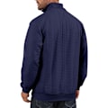 Miniatyrbild 1 av 3: Halv dragkedja tröjor för män stickad pullover jumper långärmad jacquard tröjor grey