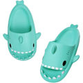Miniatyrbild 7 av 7: Hajtofflor för pojkar och flickor, Shark Flip Flops för män och kvinnor, Shark Slippers, Bekväma halkfria pool-hajsandaler med tjock sula för sommaren Green mint 40/41