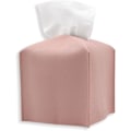 Miniatyrbillede 1 af 3: Servietboks Cover, PU Læder Firkantet Servietholder, Firkantet Servietdispenser til Hjemmet, Hotel, Kontor, Toiletbord og Restaurant - 1 stk. Pink Pink