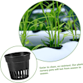 Miniatyrbillede 5 af 5: 12-Styk Plant Selv-Vandingspotte Sort Plastik Plantekopper Have Netpotter Til Akvarieplanter