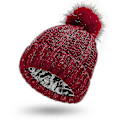 Miniatyrbillede 1 af 5: Unisex Stretch Satin Strikket Hue Fe Uld Varm Beanie Hue Huer Wine Red